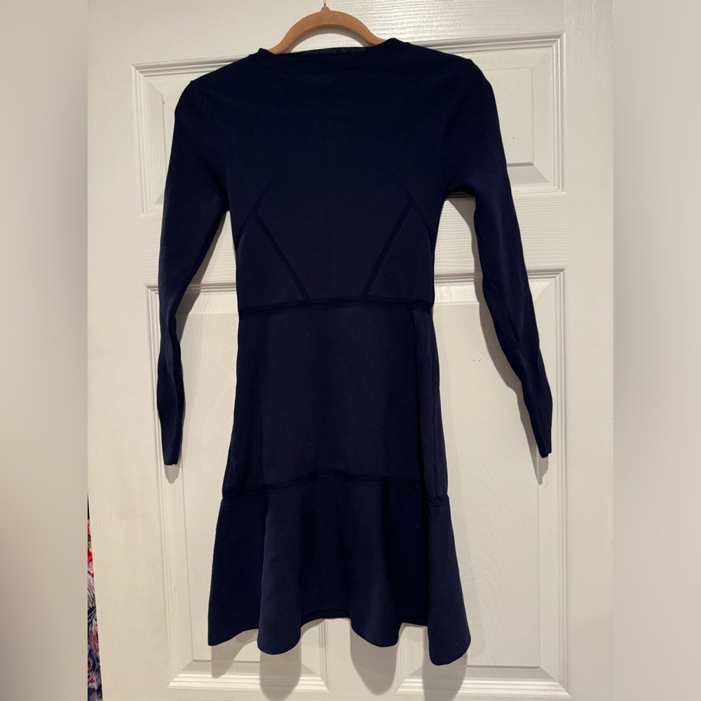 ZARA Dark Blue Long Sleeve Mini Dress